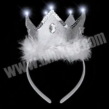 LED White Tiara Crown Headband