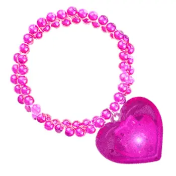 LED Pink Heart Bracelet Adult Size