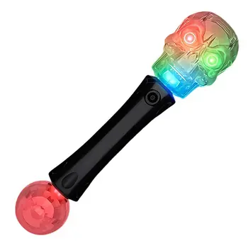 LED Flashing Spooky Cackling Skull Wand