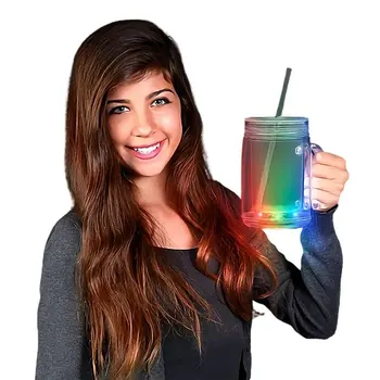 LED Mason Jar Travel Mug