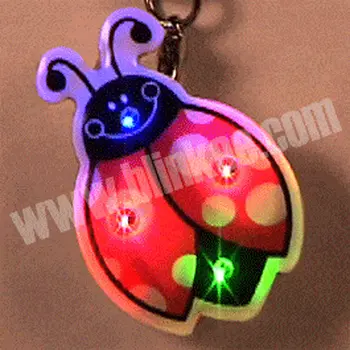 Ladybug Flashing Body Light Lapel Pins