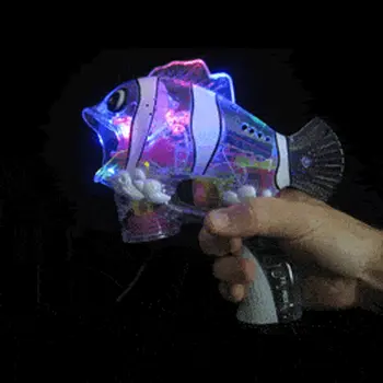 Light Up Clown Fish Bubble Gun