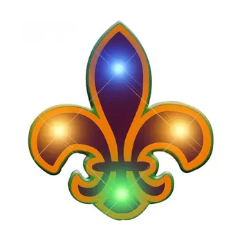 Fleur de Lis Flashing Body Light Lapel Pins
