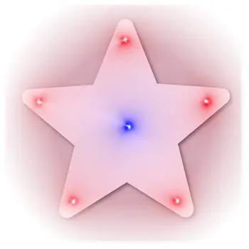 Turbo Star Flashing Body Light Lapel Pins