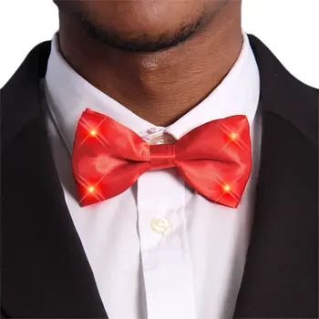 Red Bow Tie with Red LED Lights