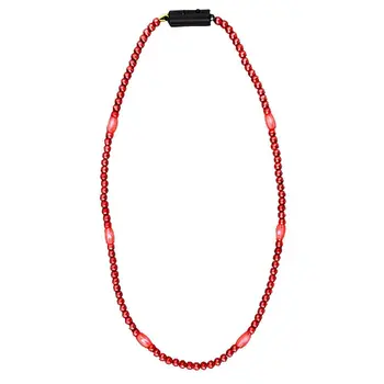 LED Necklace with Red Beads