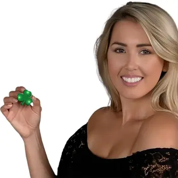 Jade Shamrock Flashing Body Light Lapel Pins
