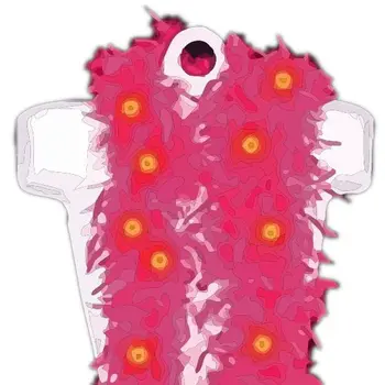 LED Feather Boa Fuchsia