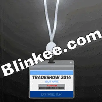 Lightup Lanyard with Badge Clip White LED