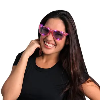 Pink LED Nerd Glasses