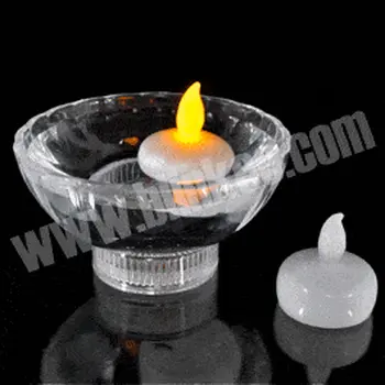 Liquid Activated Floating Candle Amber