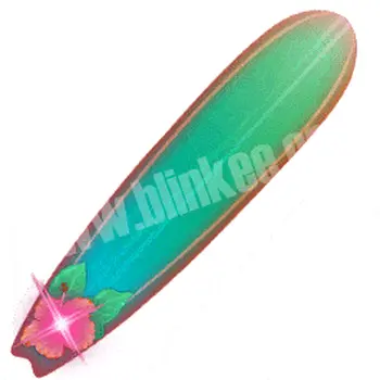 Long Board Surfboard Lapel Pin Flashing Body Light Lapel Pins