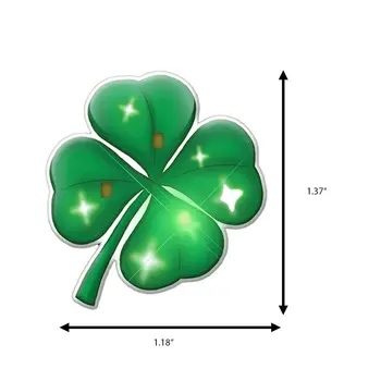 Four Leaf Clover Flashing Body Light Lapel Pins