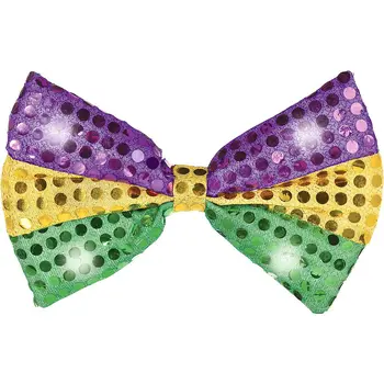 LED Mardi Gras Bow Tie