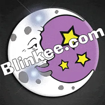 Moon Flashing Body Light Lapel Pins
