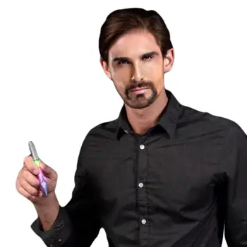 Silver Barrel Multi Colored LED Pen
