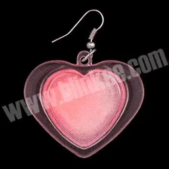 Multicolor Flashing Heart Earrings