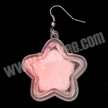 Multicolor Flashing LED Star Earrings