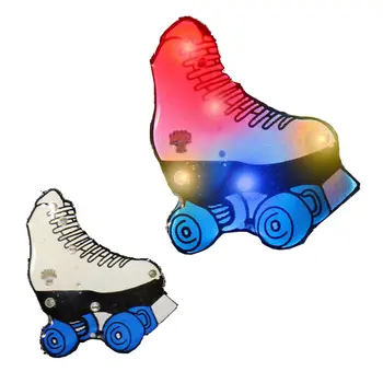 Roller Skate Flashing Body Light Lapel Pins