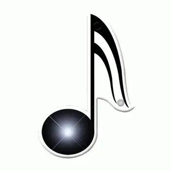 Music Note Flashing Body Light Lapel Pins