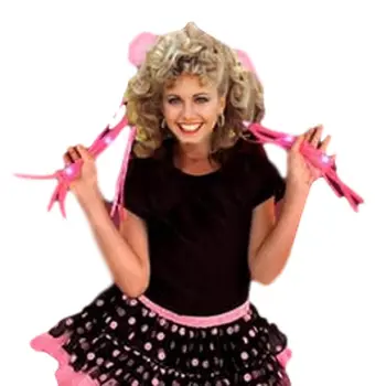 Noodle Ribbon Hair Clip Pink