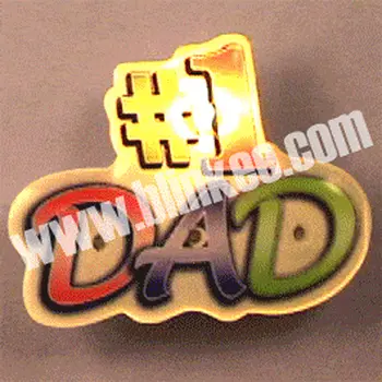 Number 1 Dad Flashing Body Light Lapel Pins