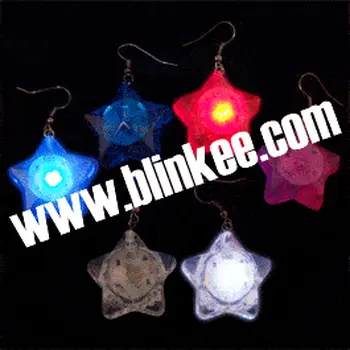 Pierced Flashing Star Earring Pairs
