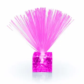 Fiber Optic Centerpiece with Small Clear Pink Base