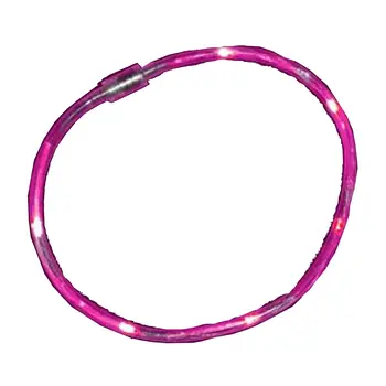Pink Fiber Optic Tube Necklace