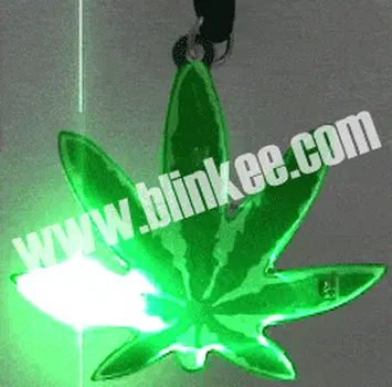 Pot Leaf Flashing Body Light Lapel Pins