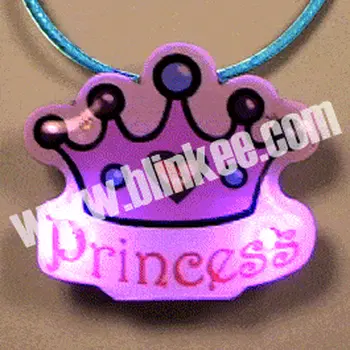 Princess Necklace Flashing Body Light Lapel Pins