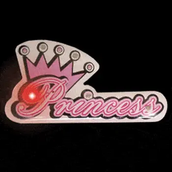 Princess Flashing Body Light Lapel Pins