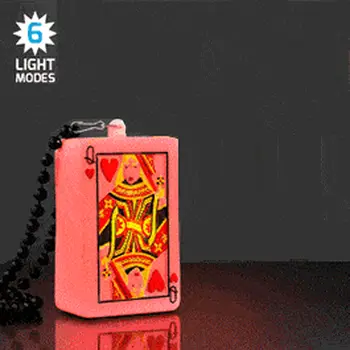 Queen of Hearts Beaded LED Charm Necklace
