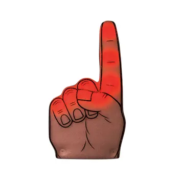 Number One Foam Light Up Finger Red