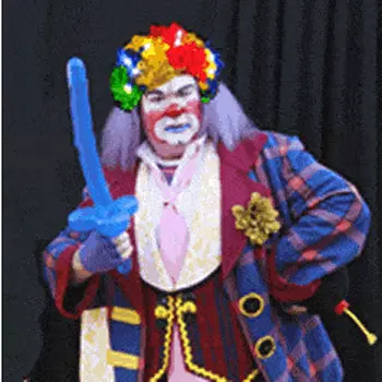 Rainbow Clown Wig with Flashing LEDs