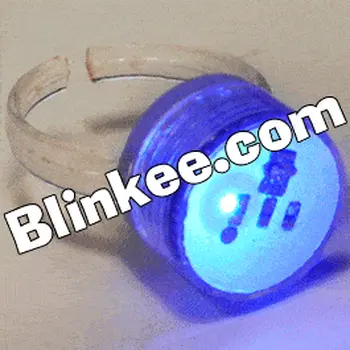 Red Blue Novelty Flashing Ring Flashing Body Light Lapel Pins