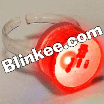 Red White Blue Ring Flashing Body Light Lapel Pins