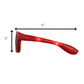 Red LED Nerd Glasses