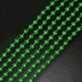 Round Disco Bead Necklace Pack of 12 Green