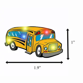 School Bus Flashing Body Light Lapel Pins