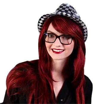 Light Up LED Flashing Fedora Hat with Checkered Sequins