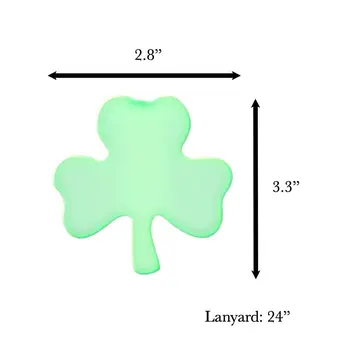 Large Green Shamrock LED Acrylic Necklace