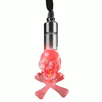 Flashing Acrylic Skull and Crossbones Necklace