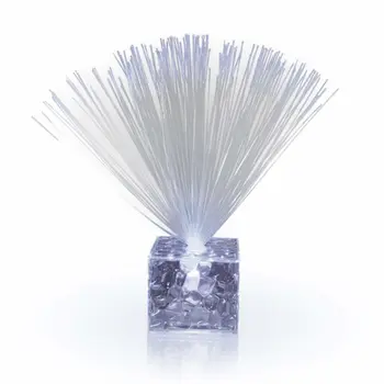 Fiber Optic Centerpiece with Small Clear White Base