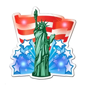 Statue of Liberty Flashing Body Light Lapel Pins