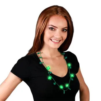 Shamrock String Lights Necklace for St. Paddy's Day