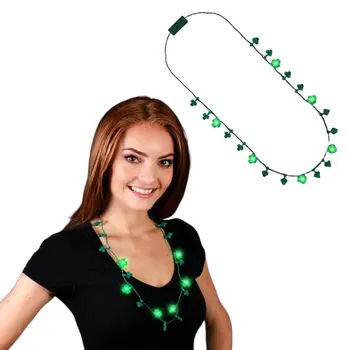 Shamrock String Lights Necklace for St. Paddy's Day