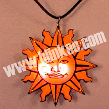 Sun Necklace Flashing Body Light Lapel Pins
