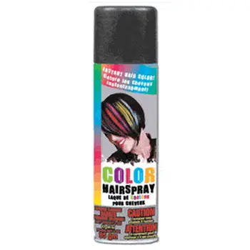 Temporary Colored Hair Spray Black