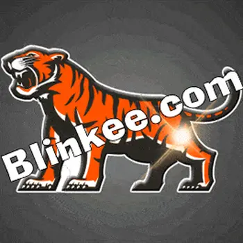 Tiger Flashing Body Light Lapel Pins